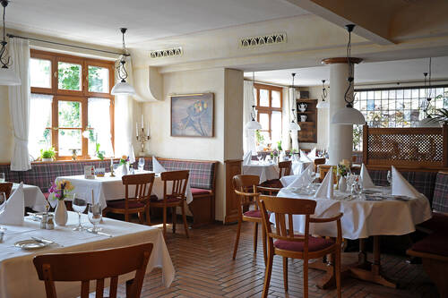 Idyllischer Restaurantbereich des Michels Wohlfühlhotels