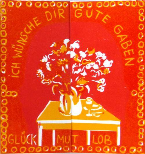 Ich wünsche Dir gute Gaben - Grußkarte Grußkarte "Gute Gaben" rot