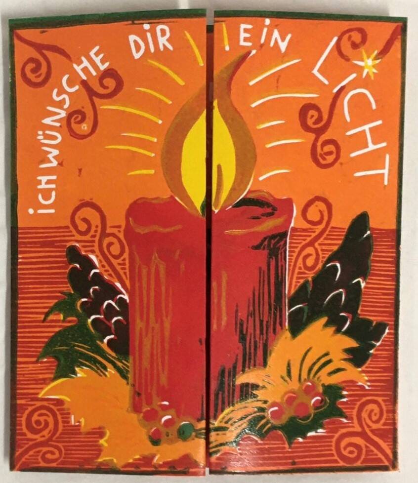 Ich wünsche Dir ein Licht - Grußkarte Grußkarte "Licht" orange