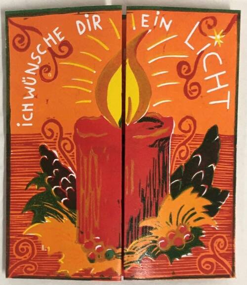 Ich wünsche Dir ein Licht - Grußkarte Grußkarte "Licht" orange