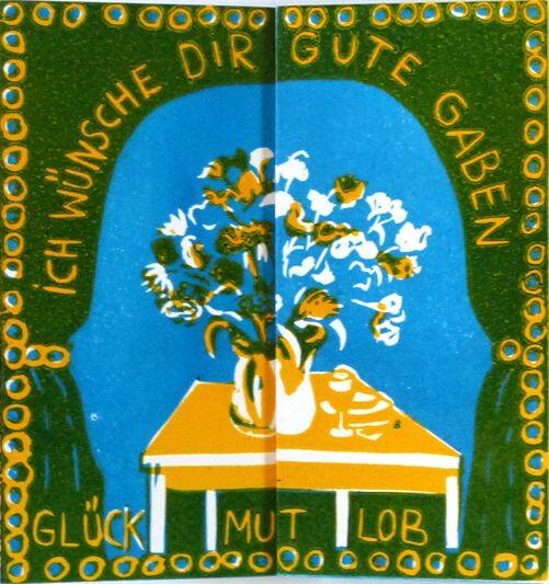 Ich wünsche Dir gute Gaben - Grußkarte Grußkarte "Gute Gaben" blau