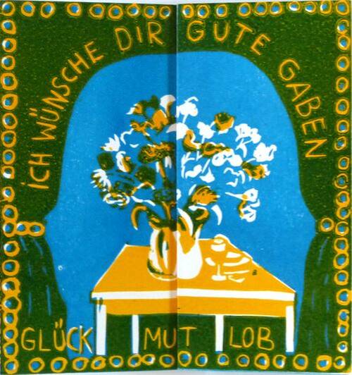 Ich wünsche Dir gute Gaben - Grußkarte Grußkarte "Gute Gaben" blau