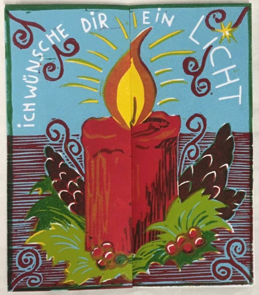Ich wünsche Dir ein Licht - Grußkarte Grußkarte "Licht" hellblau