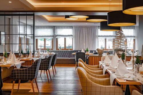 Michels Restaurant gedeckt für das Abendessen